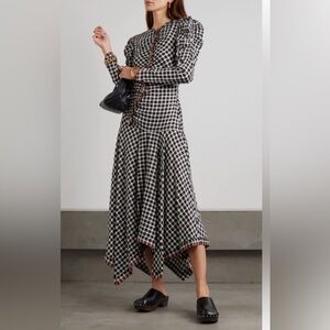 Ulla Johnson Isabel Asymmetric Ruched Cotton - Gauze Maxi Dress.